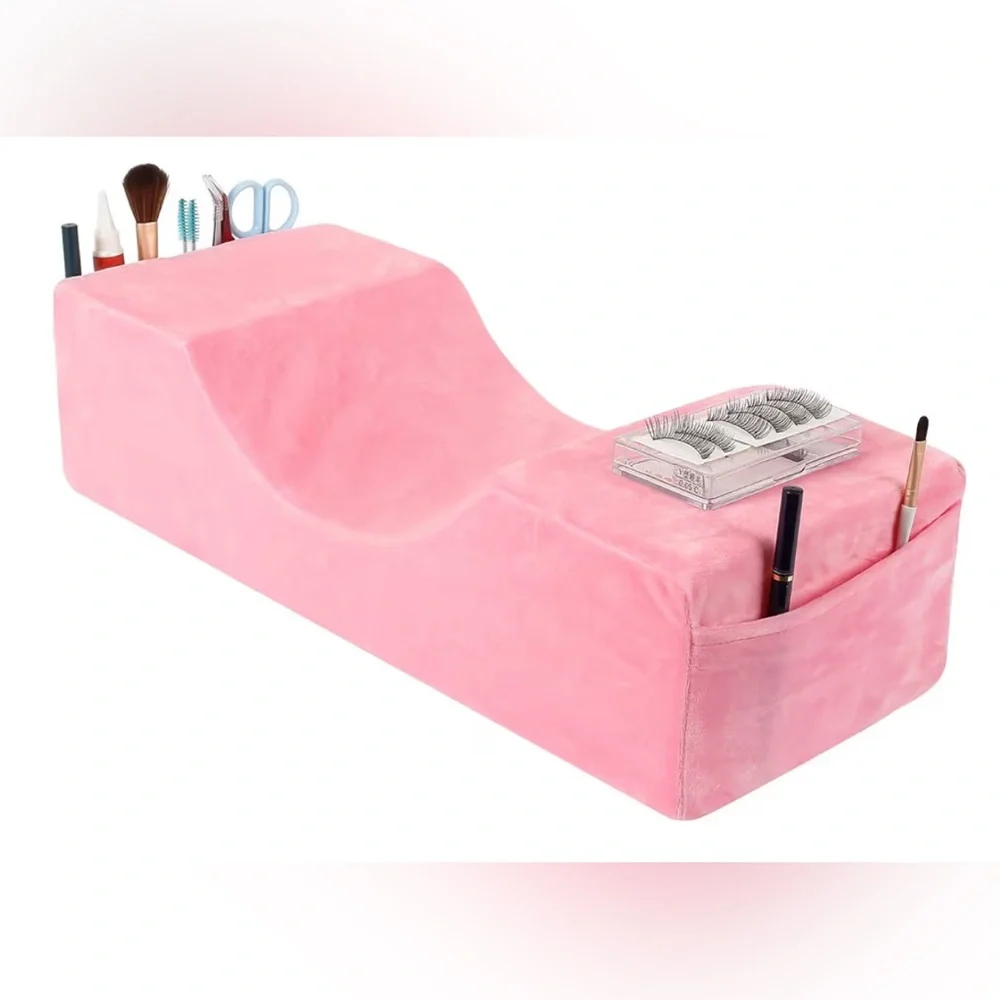 Pink Memory Foam Lash Pillow U-Shaped Eyelash Extension Neck Support Salon NIB